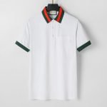 Cotton pique polo shirt with web band collar