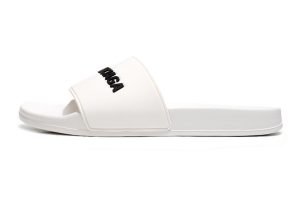 Balenciaga Slide Sandals – White