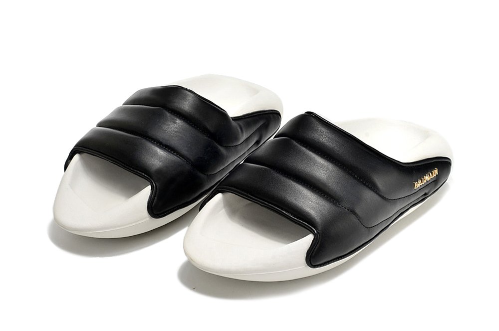 Balmain B-IT Quilted Leather Mules Black and white - Image 3