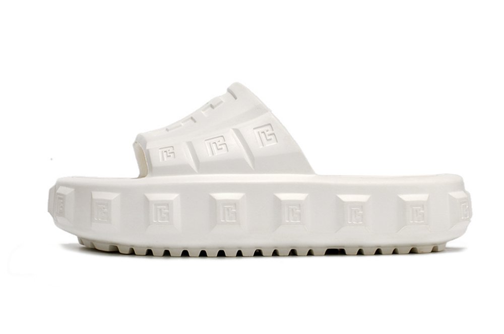 BALMAIN Pool Slide Ari-rubber Sandals White