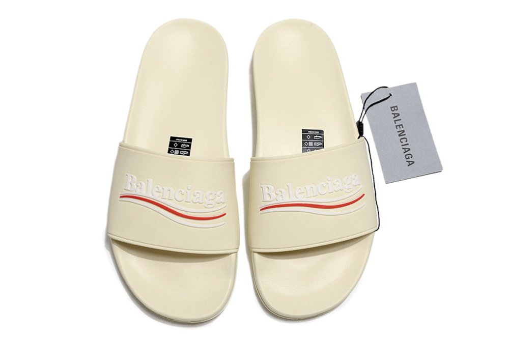 Balenciaga Slide Sandals – Beige - Image 3