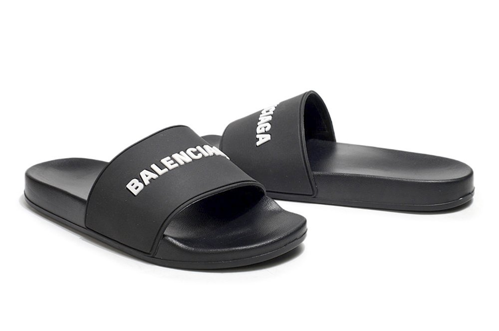 Balenciaga Slide Sandals – Black - Image 2