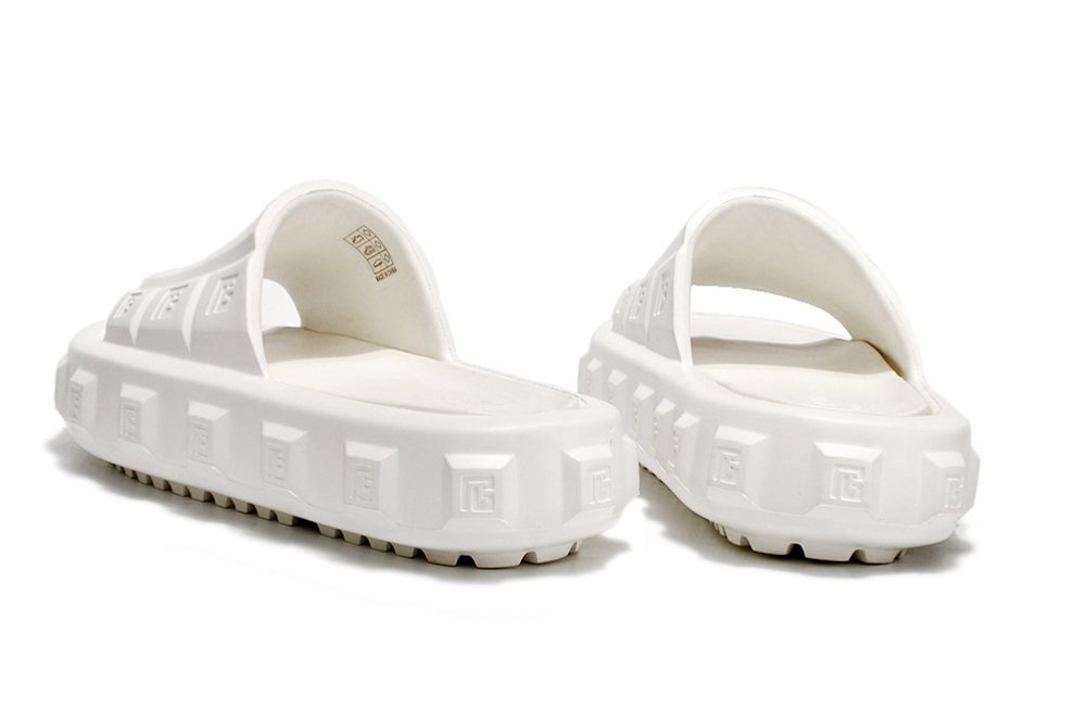 BALMAIN Pool Slide Ari-rubber Sandals White - Image 5