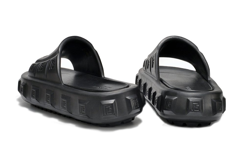 BALMAIN Pool Slide Ari-rubber Sandals Black - Image 6