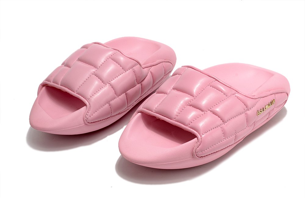 Balmain B-IT Quilted Leather Mules Pink - Image 4