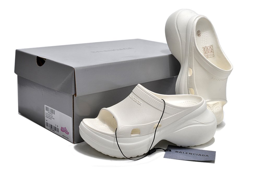 Balenciaga Pool Crocs White - Image 3