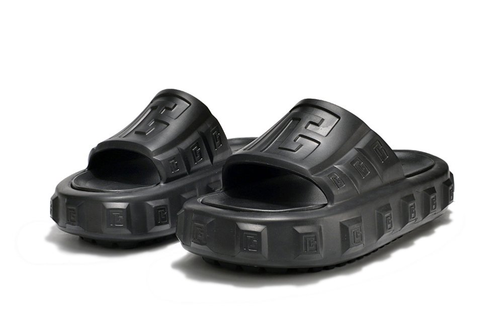 BALMAIN Pool Slide Ari-rubber Sandals Black - Image 5